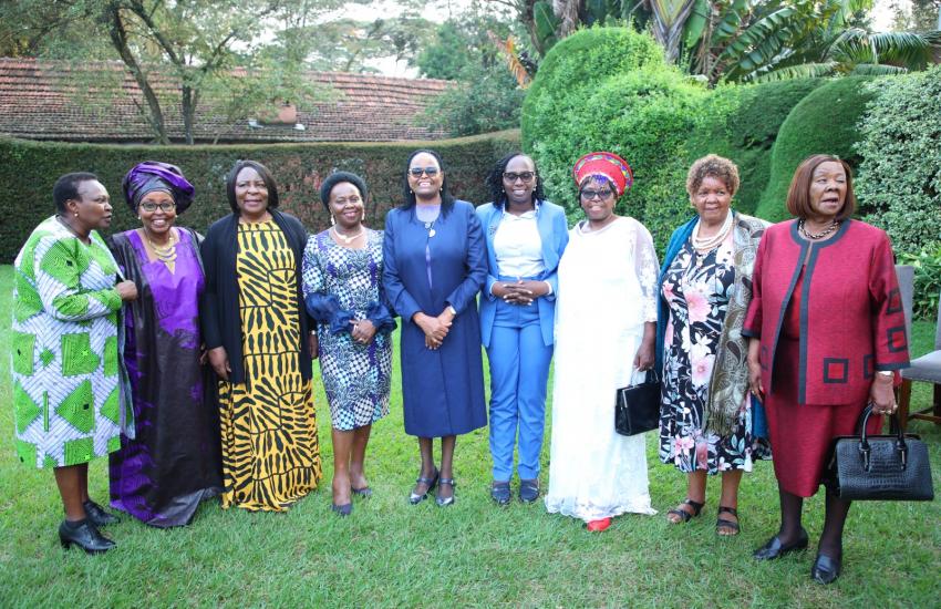 WEE Hub leader Prof. Wanjiku Kabira at luncheon with Chief Justice and other women leaders