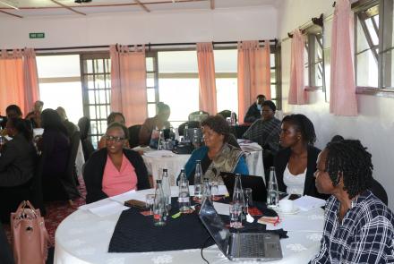 prof Wanjiku Kabira and Dr. Mary Mbithi follow discussions during workshop