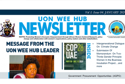 UoN WEE Hub Newsletter Vol 1: issue 04. JAN 2024