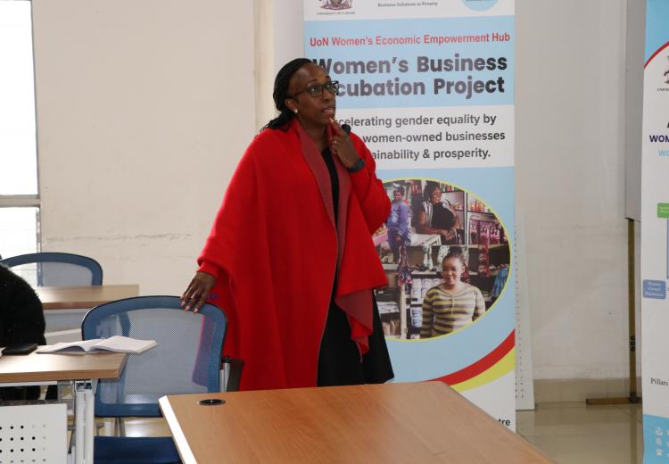 Ruth Wamuyu makes presentation on WBI