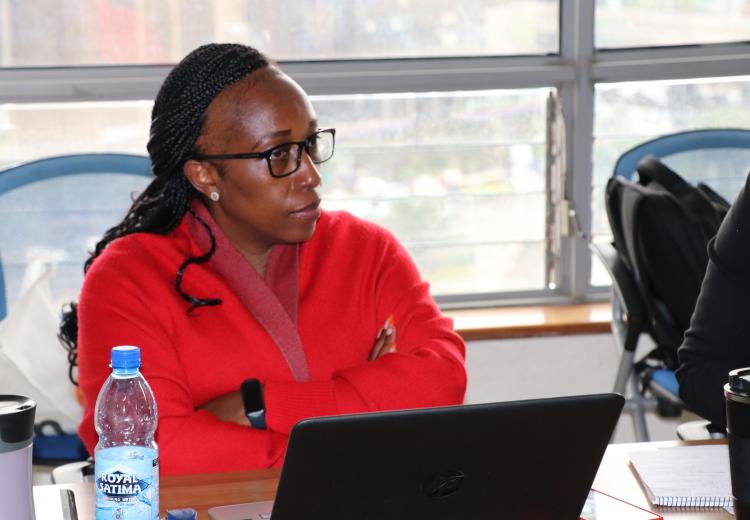 Ruth Wamuyu follows discussions 