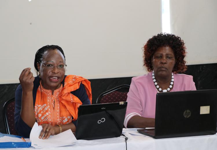 Prof Regina Kitiabi and Ms. Wambui Kanyi during session discussions