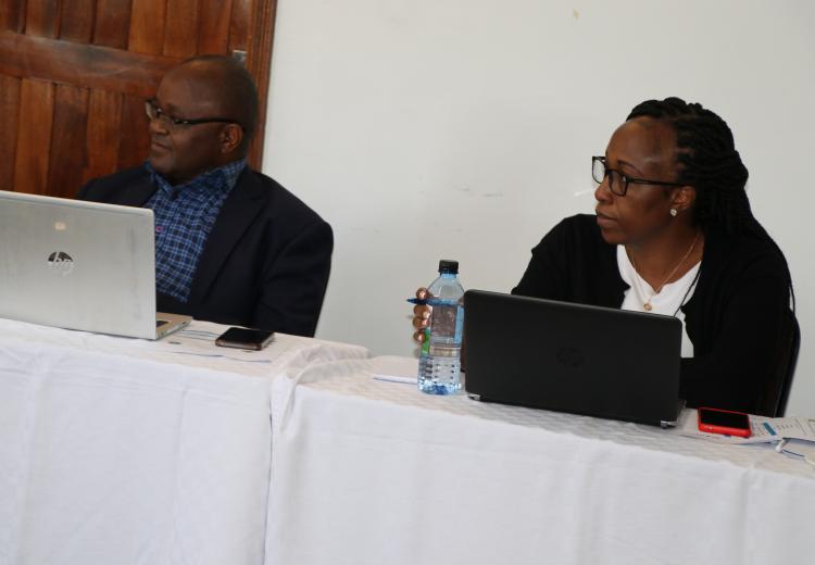 Mr. Kinoti Muriuki and Ruth Wamuyu during session