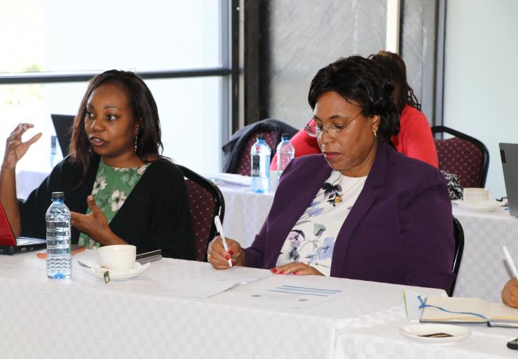 Dr. Agnes Meroka contributes to discussions; and Prof. Margaret Kobia
