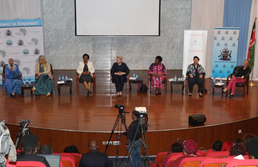 Panelists at the Vital Voices Engage Fellowship Forum