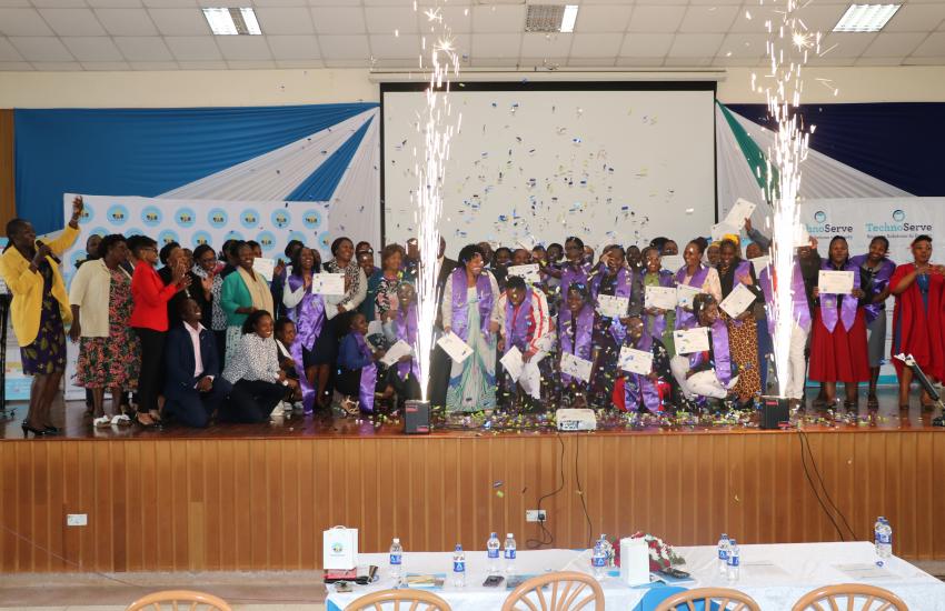 Graduates of the WBI program pose for a group photo