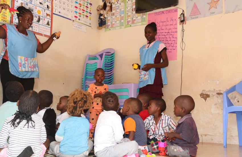 Children at the Busia Daycare Center