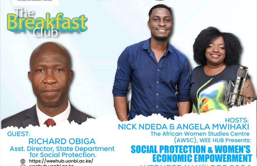 Radio dissemination flyer - Richard Obiga on Social Protection Law