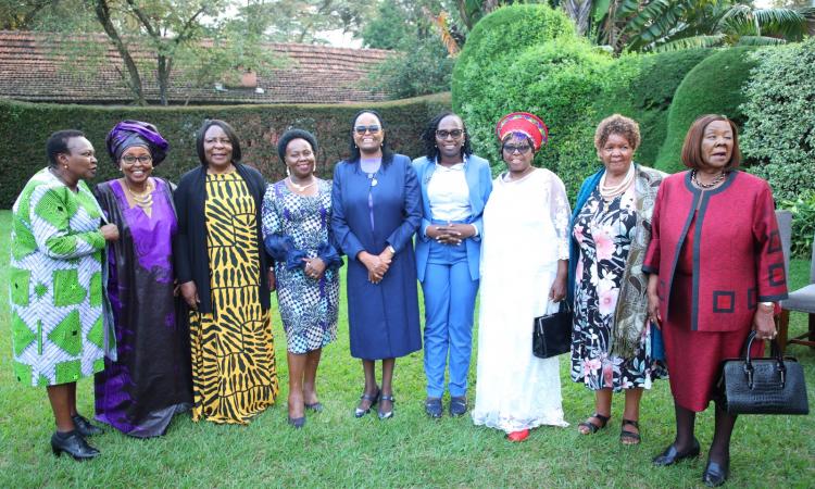 WEE Hub leader Prof. Wanjiku Kabira at luncheon with Chief Justice and other women leaders