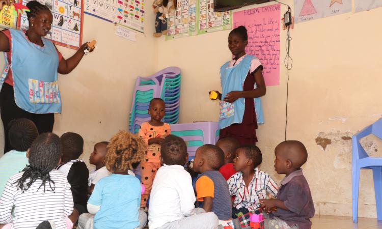 Children at the Busia Daycare Center