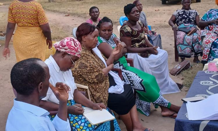 Prof. Kabira meeting with women in Women's Business Incubation project in Kilifi and Kwale counties