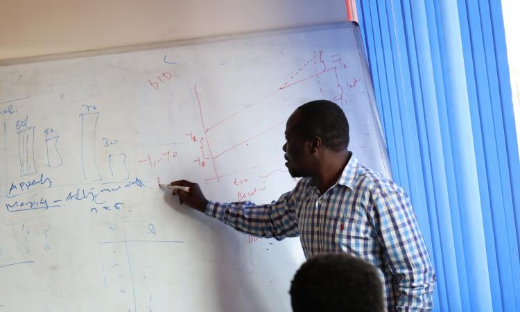 Dr. Wandeda facilitates training session