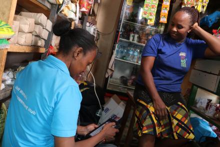 Enumerator conducts physical interview 