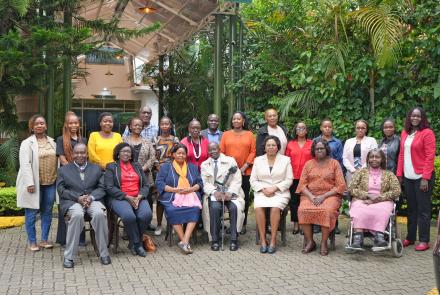 Group photos of participants present at the forum